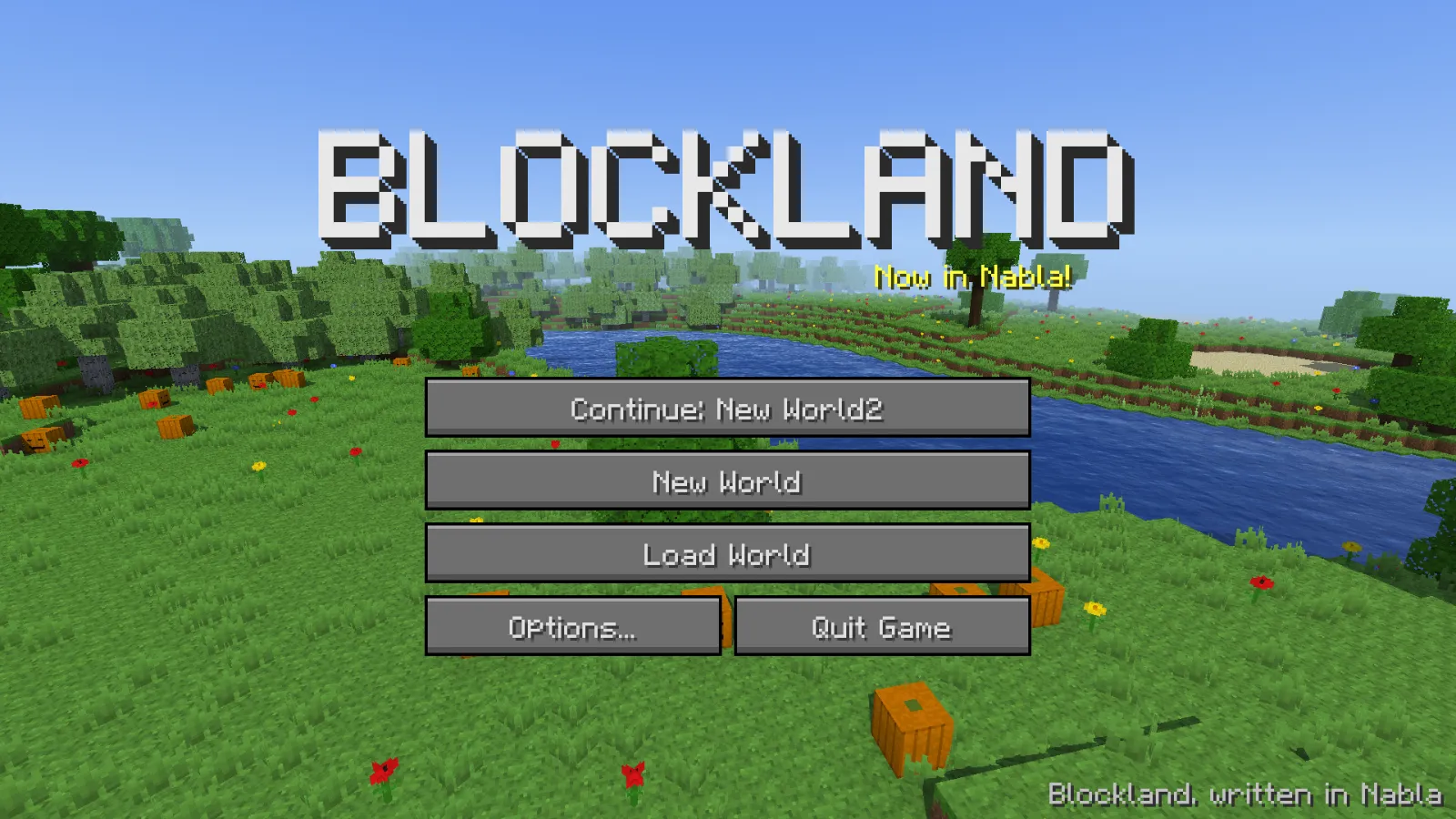 Blockland's title screen