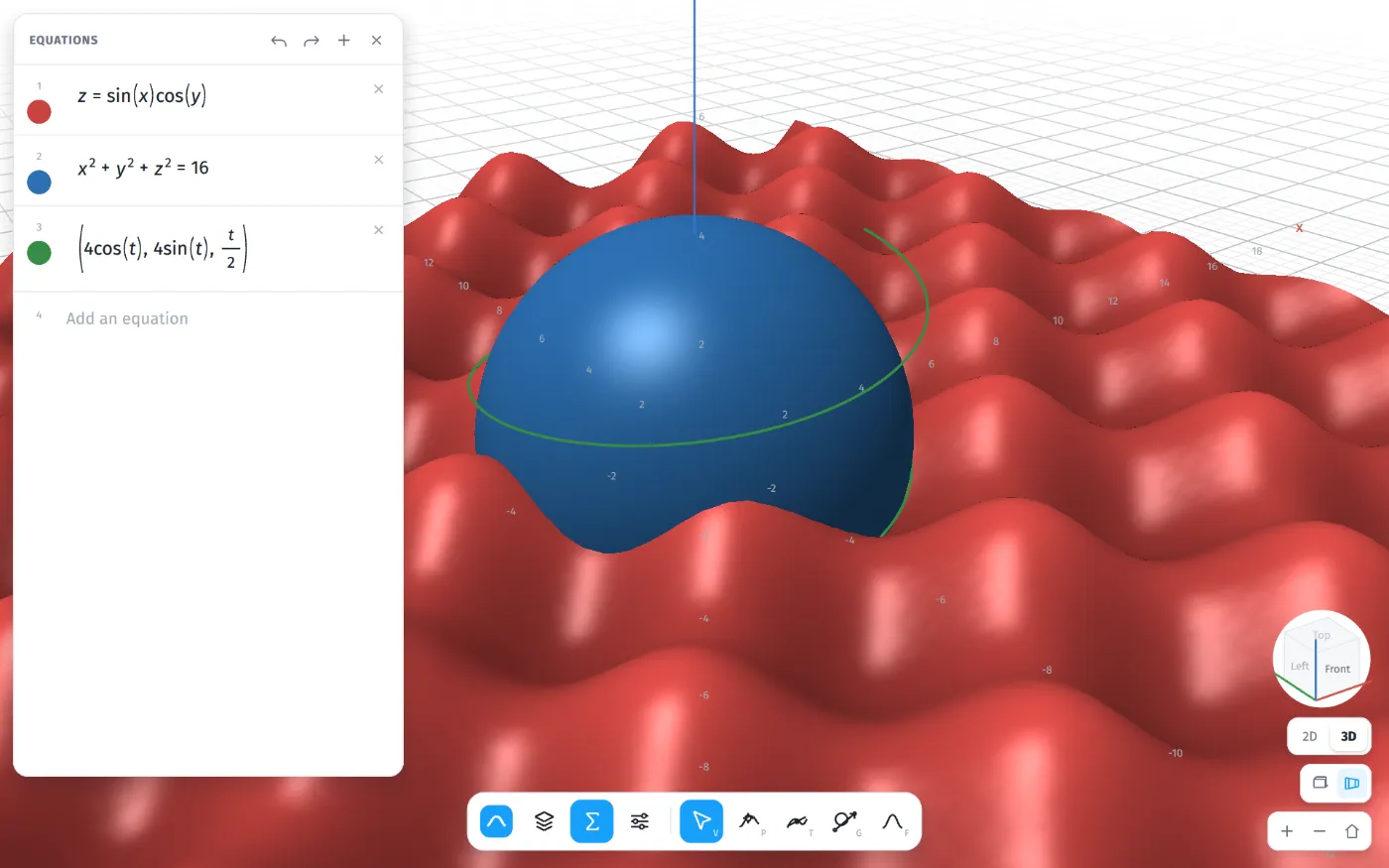 Surfaces and a sphere in 3D in Orbifold